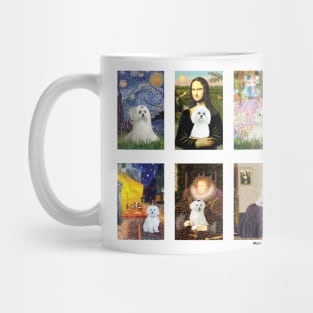 A Composite of Maltese Dogs Adapted into Famous Masterpieces Mug